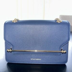 Strathberry East/West Navy Shoulder Bag